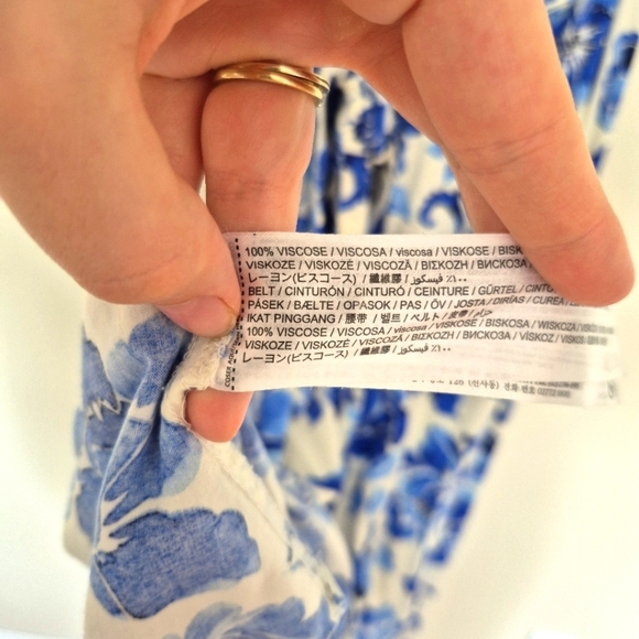 Mango Blue & White Floral Sleeveless Maxi Dress – Size Small (US 4) - Picture 5 of 7